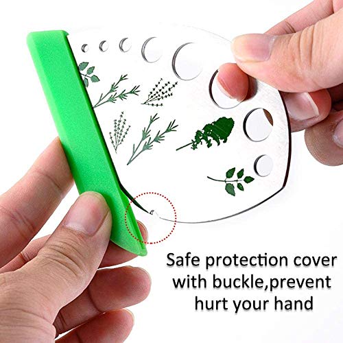 Jiaedge 9-Hole Stainless Steel Herb Stripper - Image 3