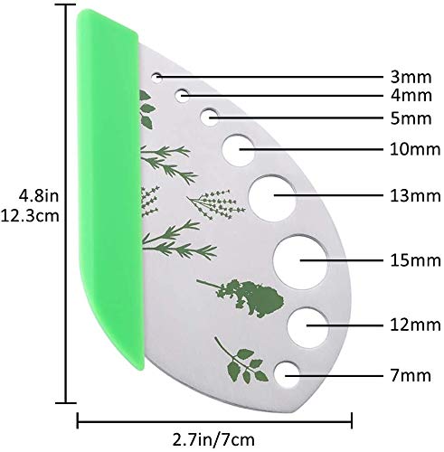 Jiaedge 9-Hole Stainless Steel Herb Stripper - Image 2