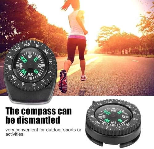 Jinshining Black Mini Watch Strap Compass - Image 3