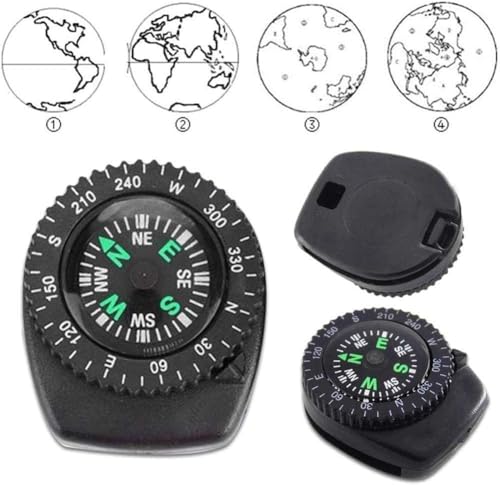 Jinshining Black Mini Watch Strap Compass - Image 4