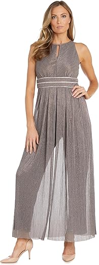 R&M Richards Jumpsuit , Halter Neck & Overlay Skirt