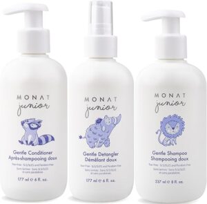 MONAT Junior Gentle Shampoo, Conditioner, Detangler