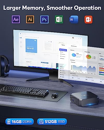 KAMRUI AK2 Plus Mini PC, 16GB RAM, 500GB SSD - Image 2