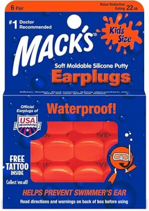 Mack's Kids' Soft Silicone Ear Plugs, 6 Pairs