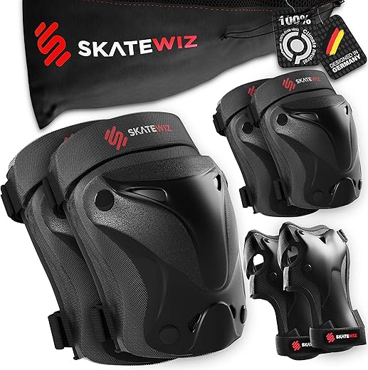SKATEWIZ Knee, Elbow, Wrist Guards - 6pc Skating Gear