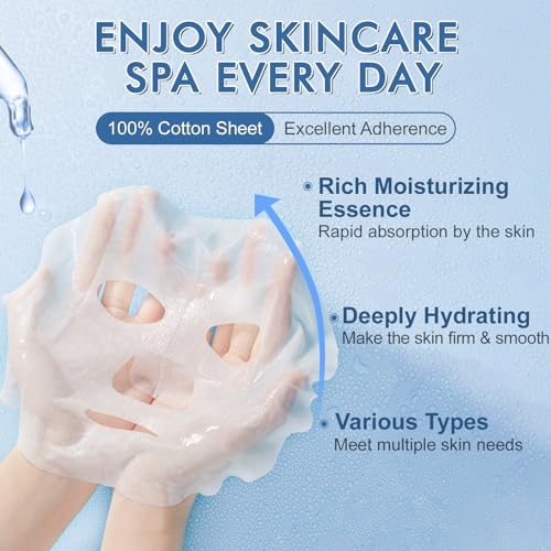 KONEUK 14 Pack Hydrating Face Masks Set - Image 2
