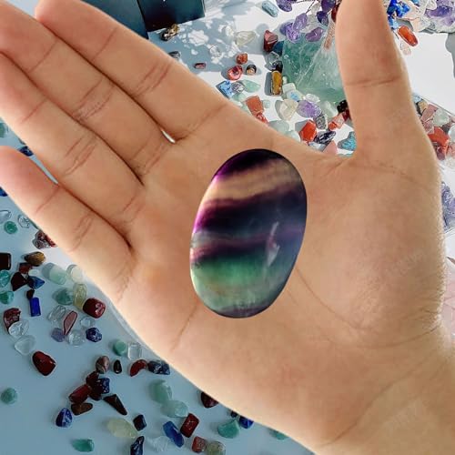 Rainbow Fluorite Palm Stone - Image 4