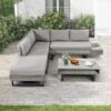 DWVO L-Shaped Wicker Patio Sofa Set