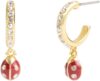 COACH Ladybug Charm Huggies Earrings