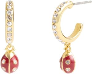 COACH Ladybug Charm Huggies Earrings