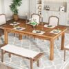 Tribesigns Large Modern Wood Dining Table for 6-8