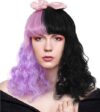 CeCe Lavender Black Curly Wig with Bangs