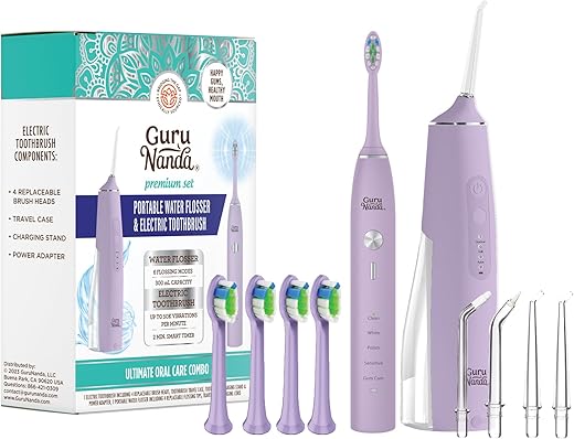 GuruNanda Portable Water Flosser And Electric Toothbrush