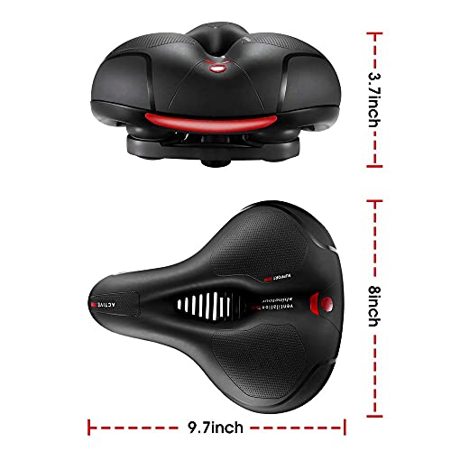 LCYMD Dual Shock Absorbing Wide Bike Seat - Image 2