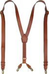 RC ROCKCOW Leather Adjustable Y Back Suspenders