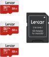 Lexar 32GB Micro SD 3-Pack with Adapter