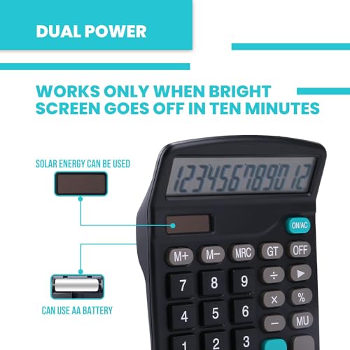LICHAMP 12-Digit Desk Calculators, 6-Pack - Image 4