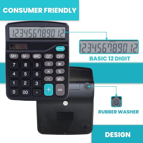 LICHAMP 12-Digit Desk Calculators, 6-Pack - Image 5