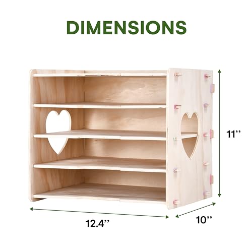 Liebspecht Wooden 5-Tier Desk Organizer with Slots - Image 3