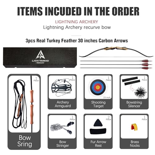 Lightning Archery 62" Takedown Recurve Bow Set (25-60lbs) - Image 3