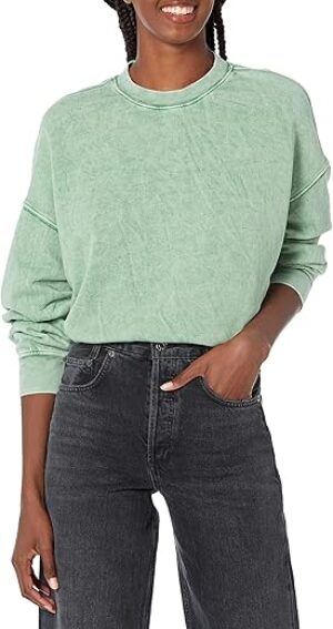 VELVET BY GRAHAM & SPENCER Lindsey Mineral Fleece Crewneck Sweatshirt