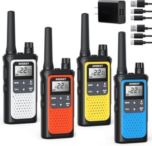 NXGKET Long Range Rechargeable Walkie Talkies with NOAA Alerts