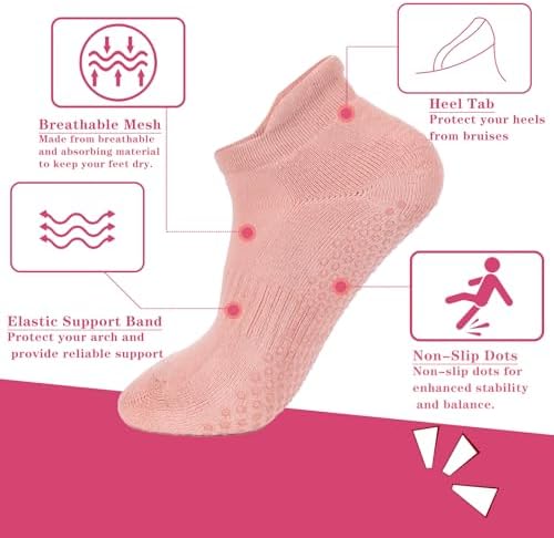 loudashuaiqi Non-Slip Grip Yoga Pilates Socks - Image 2