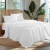 AiAngu Luxury 1000 Thread Count Cotton Queen Sheets