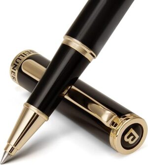 BEILUNER Luxury Rollerball Pen with 24K Gold Trim