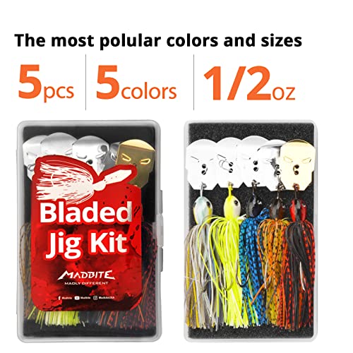 MadBite Bladed Jig Fishing Lures, Multi-Color Kits - Image 4