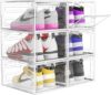 ARSTPEOE Magnetic Front Door Clear Stackable Shoe Organizer