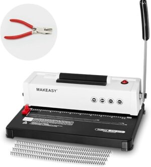 MAKEASY 12-Sheet Spiral Binding Machine