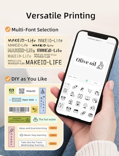 Makeid Portable Rechargeable Label Maker with Tape - Image 4