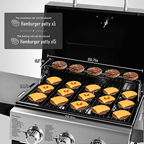 MASTER COOK 3 Burner Stainless Steel Propane Grill - Image 3