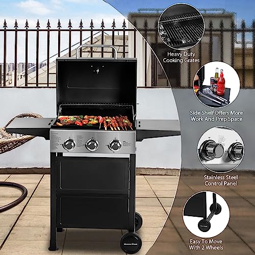 MASTER COOK 3 Burner Stainless Steel Propane Grill - Image 4
