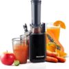 Elite Gourmet Masticating Cold Press Juicer, Charcoal Grey