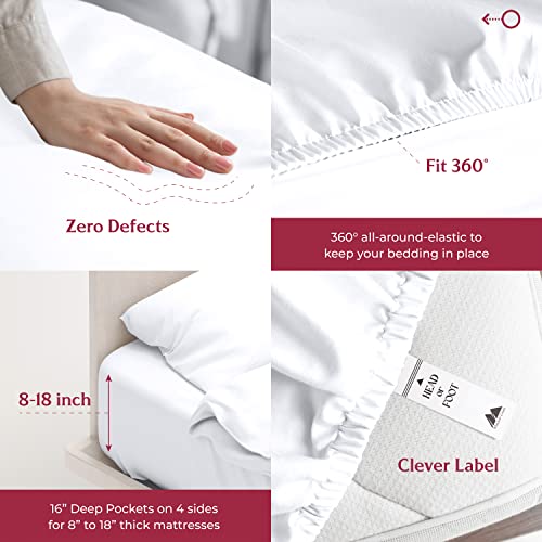 Mayfair Linen 800 Thread Count Queen Cotton Sheet Set - Image 5