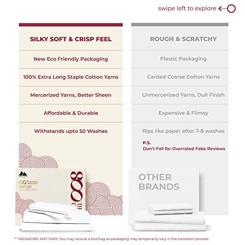 Mayfair Linen 800 Thread Count Queen Cotton Sheet Set - Image 2
