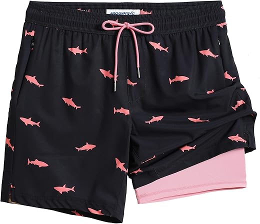 maamgic Men's 2-in-1 Swim Trunks 7 Inch