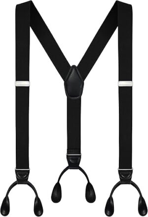 Moulen Y-Back Button End Elastic Adjustable Suspenders