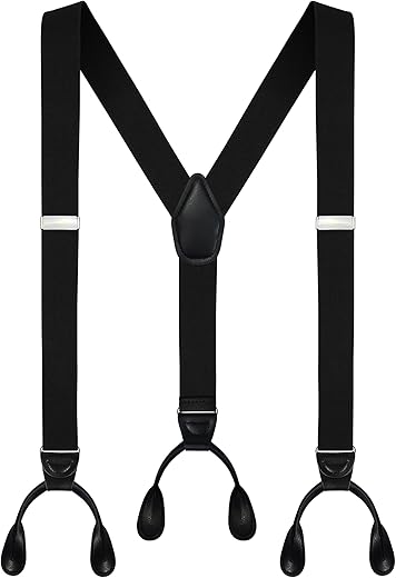 Moulen Y-Back Button End Elastic Adjustable Suspenders