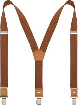 ZXEROYM Men’s Adjustable Y-Back Elastic Suspenders
