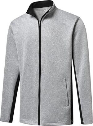 DEOLAX Mens Classic Full Zip Track Jacket