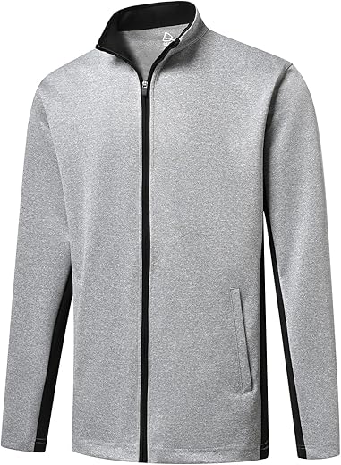 DEOLAX Mens Classic Full Zip Track Jacket