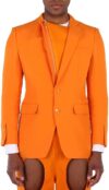 BURBERRY Deep Orange Tuxedo Jacket
