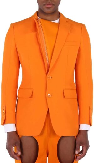 BURBERRY Deep Orange Tuxedo Jacket