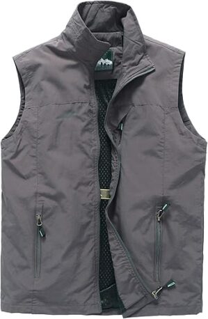 Hbufnha Men's Lightweight Outdoor Windbreaker Vest