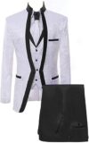 HZUOU Men’s Slim Fit Floral Tuxedo Suit