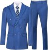 Elionm Slim Fit Pinstripe Tuxedo Suit