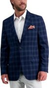 Haggar Men’s Tailored Fit Subtle Print Stretch Sport Coat